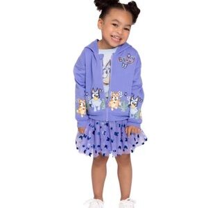 Bluey Kids' Purple 3-Piece Tutu Set